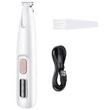 Electric Pet Trimmer Multifunctional Pet Hair Clippers with LED Light Pet Grooming Tools - Rear View