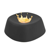 Slow Feeder Dog Bowl with Rolling Ball for Treats Snacks Training Black - Side View