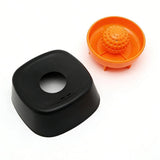 Slow Feeder Dog Bowl with Rolling Ball for Treats Snacks Training Black - Top-Down View