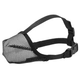 Soft Mesh Covered Dog Muzzle with Adjustable Straps Anti-Biting Breathable Pet Muzzle XL - Top-Down View