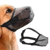Soft Mesh Covered Dog Muzzle with Adjustable Straps Anti-Biting Breathable Pet Muzzle XL - Extra Image