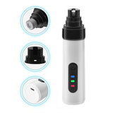 2-Mode Silent Pet Grooming Nail Grinder Rechargeable Dog Nail Trimmer