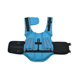 Dog Life Jacket Wings Pet Life Vest Adjustable Dog Flotation Swim Vest Blue - L - Rear View