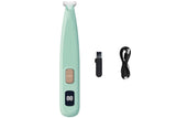 Dog Paw Trimmer with LED Light Rechargeable Pet Hair Clippers for Small Dogs Cats White - Low Angle