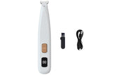 Dog Paw Trimmer with LED Light Rechargeable Pet Hair Clippers for Small Dogs Cats White - Extra Image
