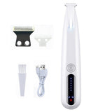 Dog Paw Trimmer with LED Light Rechargeable Pet Hair Clippers for Small Dogs Cats White - Extra Image