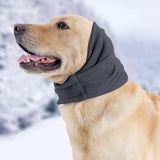 Dog Calming Ear Wraps Ear Protection Cover Pet Dog Head Muff Dark Gray - L - Rear View