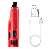 6-Speed Electric Nail Grinder Pet Dog Nail Trimmers File with 2 LED Lights - Rear View