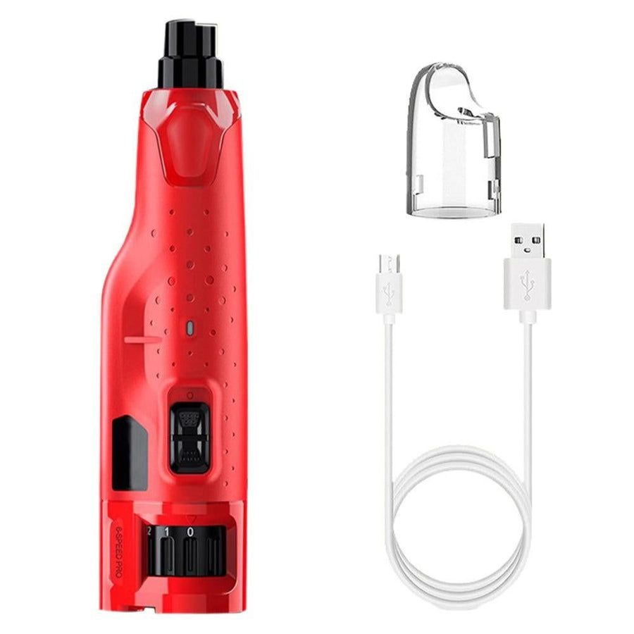 6-Speed Electric Nail Grinder Pet Dog Nail Trimmers File with 2 LED Lights