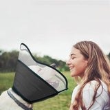 Pet Dog Cone Collar Soft Neck Collar Adjustable Pet Elizabethan Collar Black - L - Side View