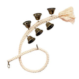 Dog Doorbell With 6 Extra Loud Bells Adjustable Doorbell Hanging Rope For Dog Training - Front View