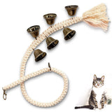 Dog Doorbell With 6 Extra Loud Bells Adjustable Doorbell Hanging Rope For Dog Training - Side View