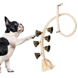 Dog Doorbell With 6 Extra Loud Bells Adjustable Doorbell Hanging Rope For Dog Training - Low Angle
