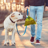 2PCS Metal Dog Poop Bag Holder Clips - Hands-Free Leash Attachment - Top-Down View