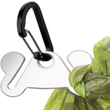 2PCS Metal Dog Poop Bag Holder Clips - Hands-Free Leash Attachment - 45-Degree Angle