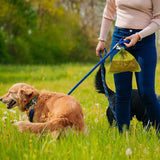 2PCS Metal Dog Poop Bag Holder Clips - Hands-Free Leash Attachment - Rear View
