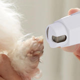 Pet Electric Nail Grinder Clippers Dog Cat LED Light Grooming Trimmer White - Side View