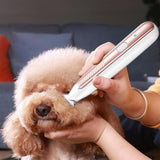 Pet Dog Paw Trimmer with LED Light Cordless Electric Pet Paw Grooming Clippers for Paws Ears Face Rump - Front View