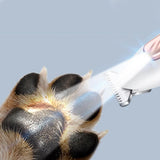 Pet Dog Paw Trimmer with LED Light Cordless Electric Pet Paw Grooming Clippers for Paws Ears Face Rump - Side View