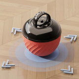 Squeaky Rolling Ball Dog Toy - Interactive Motion-Activated Chew Toy for Dogs Red - Rear View