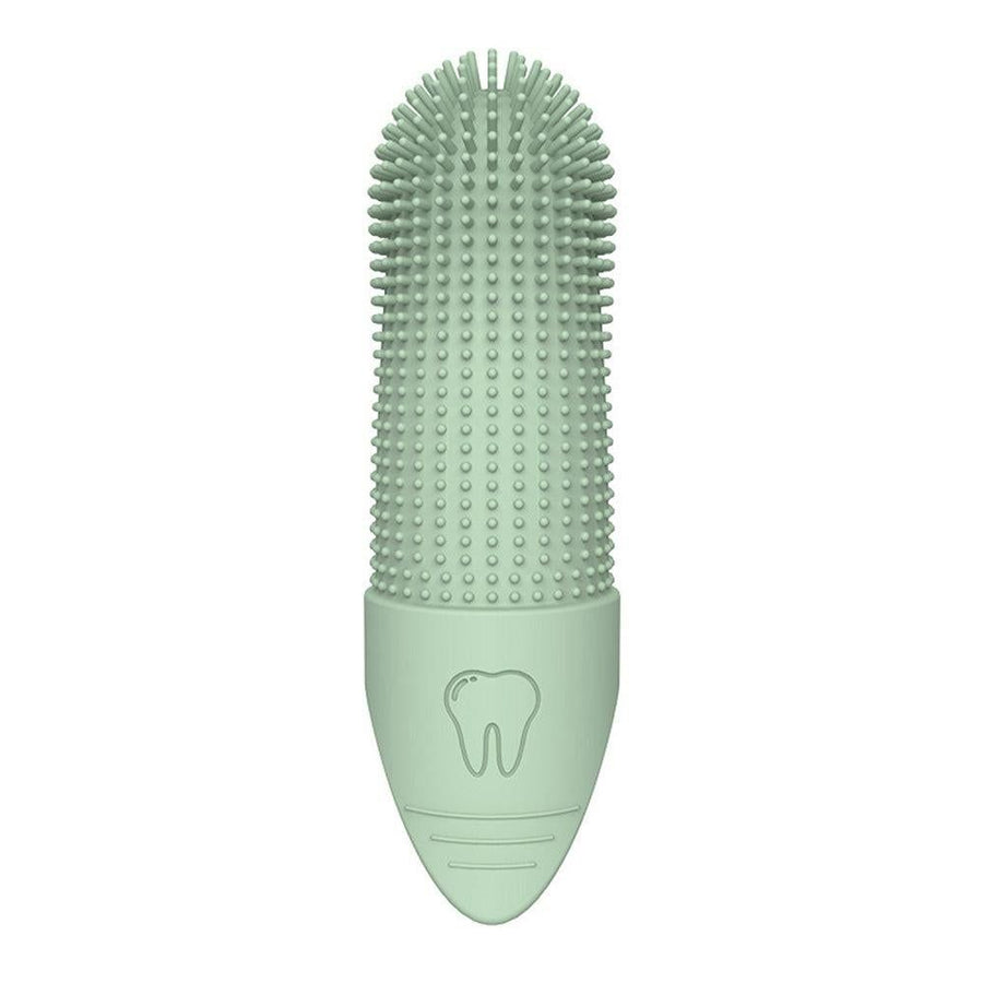 Silicone Pet Finger Toothbrush - Daily Teeth Cleaning for Cats and Dogs Green