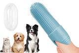 Silicone Pet Finger Toothbrush - Daily Teeth Cleaning for Cats and Dogs Green - Extra Image