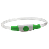 Light-Up Pet Dog Collars USB Rechargeable Pet Collar Adjustable Size Pet Collar Green - S - Side View