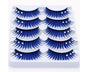 5 Pairs Dual Colors Glitter Rhinestones Artificial Eyelash Party Makeup Tool