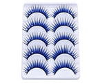 5 Pairs Dual Colors Glitter Rhinestones Artificial Eyelash Party Makeup Tool