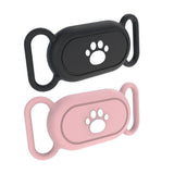 2Pcs Pet Cat Collar Holder Silicone Case for Samsung Galaxy SmartTag2 Style 2 - Top-Down View