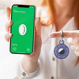 4Pcs For Apple Airtag Case Cover Anti-lost Keychain Ring Protective Case Style 1 - Side View