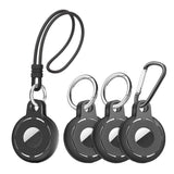 4Pcs For Apple Airtag Case Cover Anti-lost Keychain Ring Protective Case Style 1 - 45-Degree Angle
