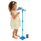 Karaoke Machine with 1 Mic Adjustable Stand Music Play Toy Pink - Top-Down View