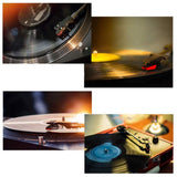 4Pcs Record Player Replacement Needle Turntable Phonograph Stylus Needles Tool Set - Top-Down View