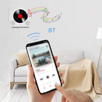Wall-Mount Bluetooth CD Player LCD Display Music Player Home Audio Boombox White