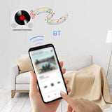 Wall-Mount Bluetooth CD Player LCD Display Music Player Home Audio Boombox White - Front View