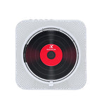 Wall-Mount Bluetooth CD Player LCD Display Music Player Home Audio Boombox White