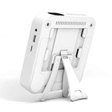 Wall-Mount Bluetooth CD Player LCD Display Music Player Home Audio Boombox White - Rear View