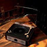 Retro CD Player with Speakers - Portable Bluetooth Music Player for Home Use - Front View