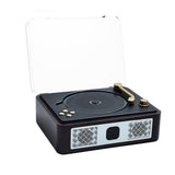 Retro CD Player with Speakers - Portable Bluetooth Music Player for Home Use - Side View