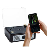 Retro CD Player with Speakers - Portable Bluetooth Music Player for Home Use - 45-Degree Angle