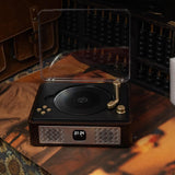 Retro CD Player with Speakers - Portable Bluetooth Music Player for Home Use - Low Angle