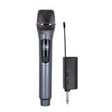 Plug and Play Wireless Microphone Rechargeable Karaoke Mic for Singing Speeches Events Gray - Front View