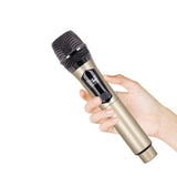 Plug and Play Wireless Microphone Rechargeable Karaoke Mic for Singing Speeches Events Gray - 45-Degree Angle