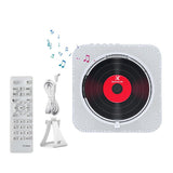 Wall-Mount Bluetooth CD Player LCD Display Music Player Home Audio Boombox Black - Top-Down View