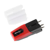 4Pcs Replacement Turntable Diamond Stylus Needle for LP Record Player Phono Ceramic Cartridge - Top-Down View