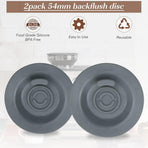 2-Piece 54mm Grey Coffee Machine Reverse Rinse Cleaning Tablet compatible with Breville 8/9