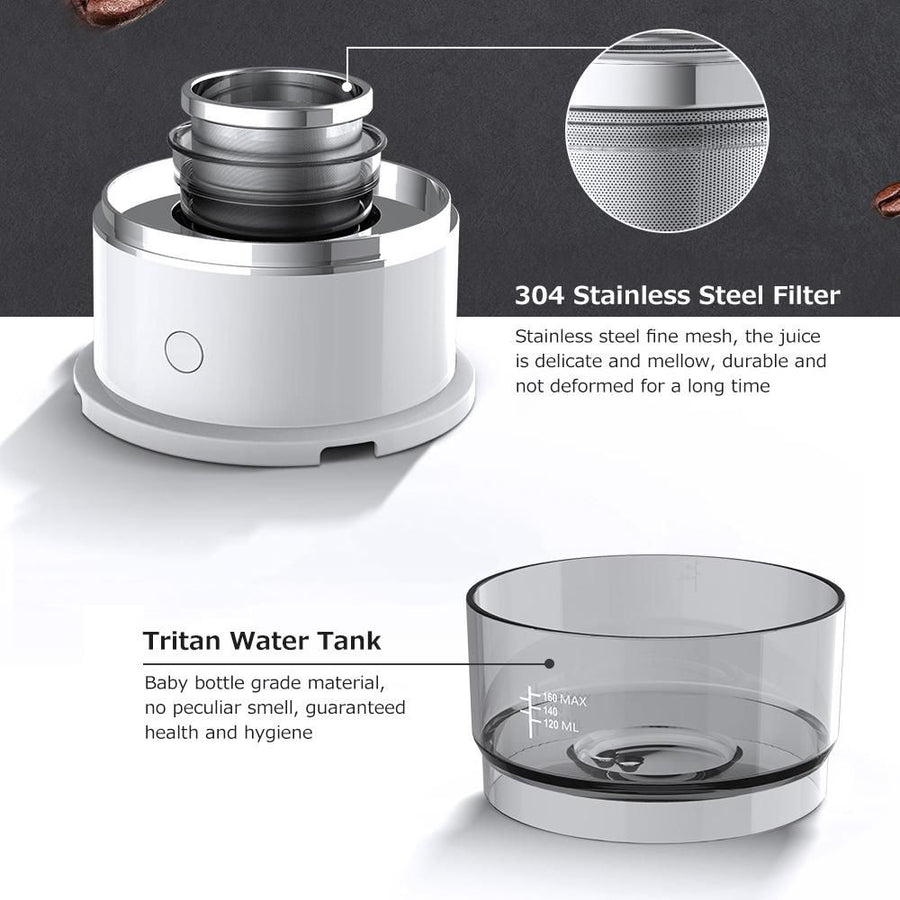 Coffee Maker White 11*10.5*8.5cm Portable Espresso Machine 1pc