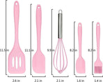 Silicone Baking Utensils Set - Heat-Resistant - Pink