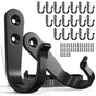 20pcs Metal Wall Hooks Heavy-Duty Coat Hookswall Hangers Metal Hangers - Black